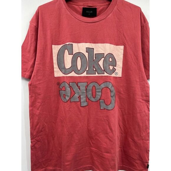 Urban Outfitters Rolla’s X Coca-Cola Mirror Tee Size Medium Shirt - Picture 2 of 6